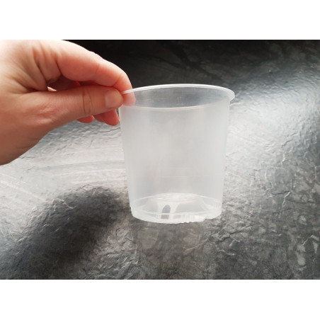 Transparent round pot
